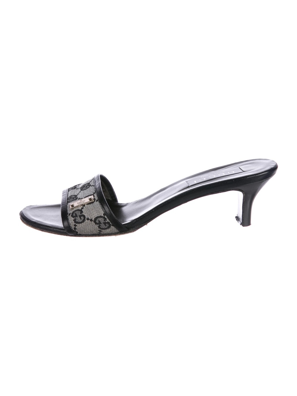 Gucci Monogram Kitten Mules Heels